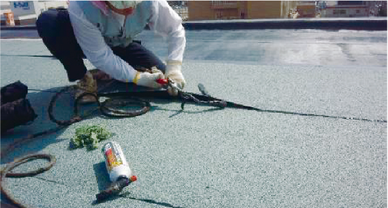 ジョイントはトーチバーナー処理